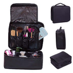 Open black organizer showing compartments and accessory slots, supplier image