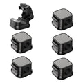 Six black magnetic cable clips, supplier photograph