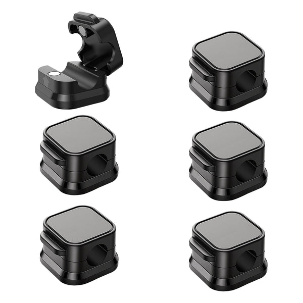 Magnetic Cable Clips, 6-Pack – Black
