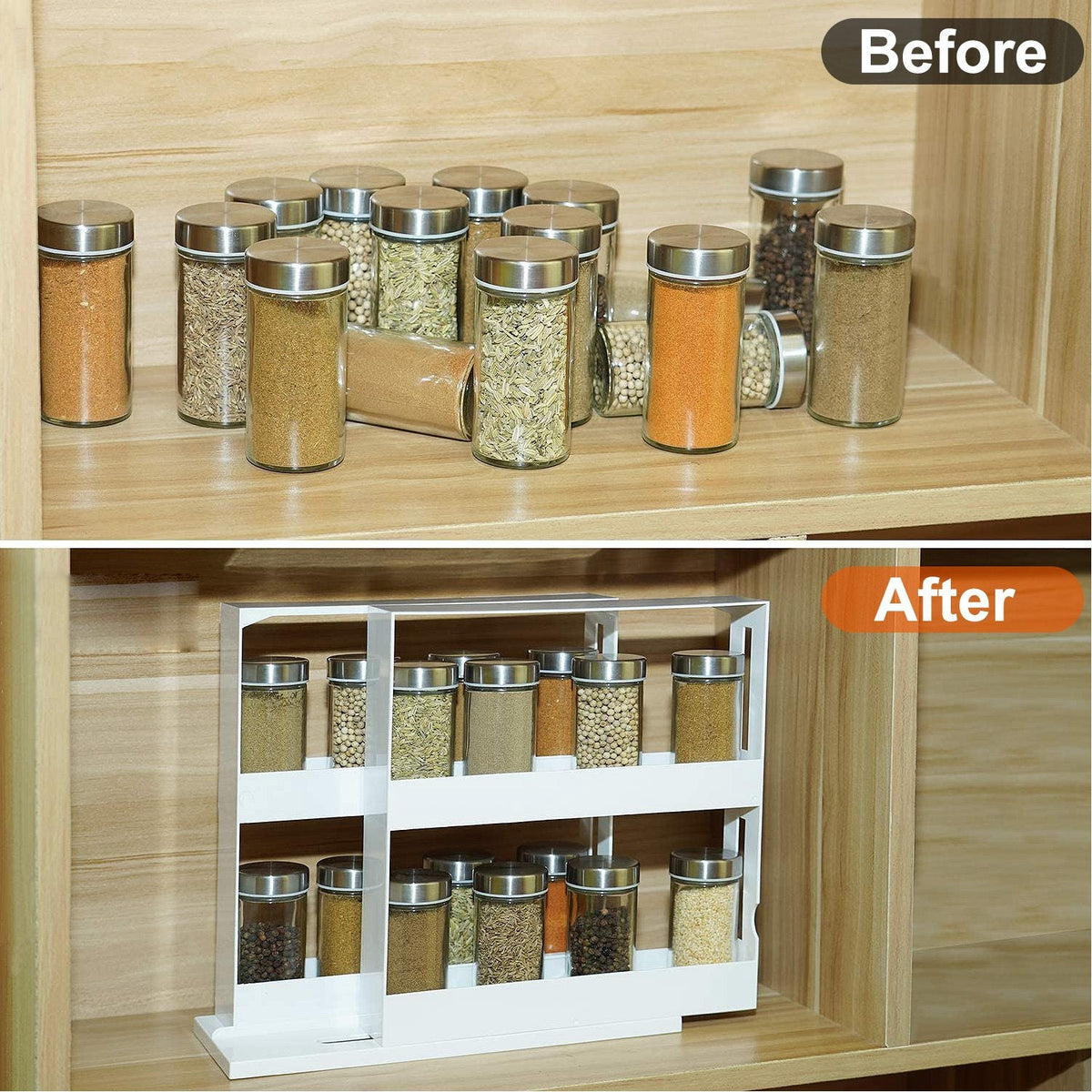 Slide & Swivel Spice Organizer, White — verified product detail