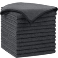 Microfiber Cleaning Cloths, 12-Pack, Gray, 12 x 12 Inch