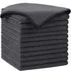 Microfiber Cleaning Cloths, 12-Pack, Gray, 12 x 12 Inch