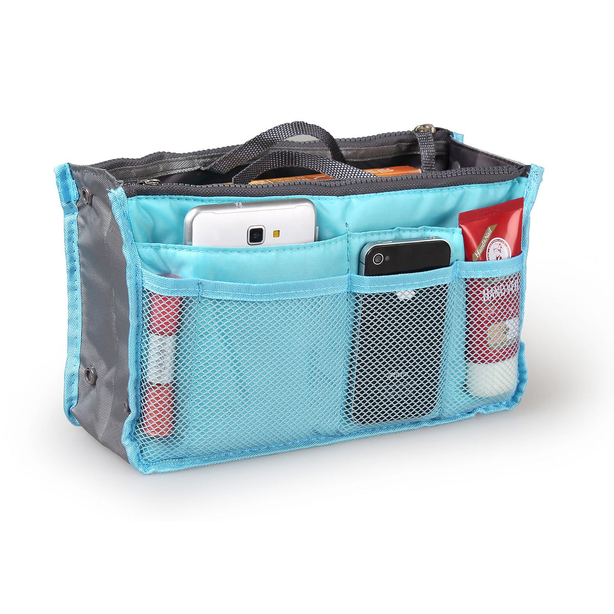 Multi-Pocket Handbag Organizer Insert, Blue — verified product detail