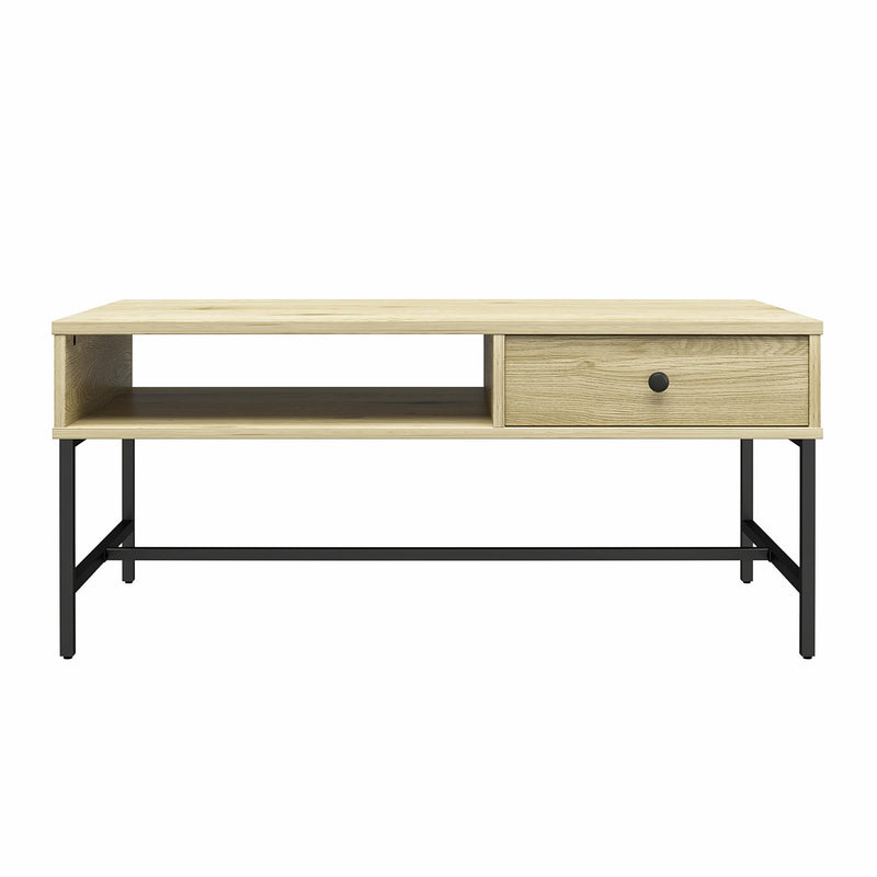 Ameriwood Home Brookville Coffee Table with Drawer, Natural
