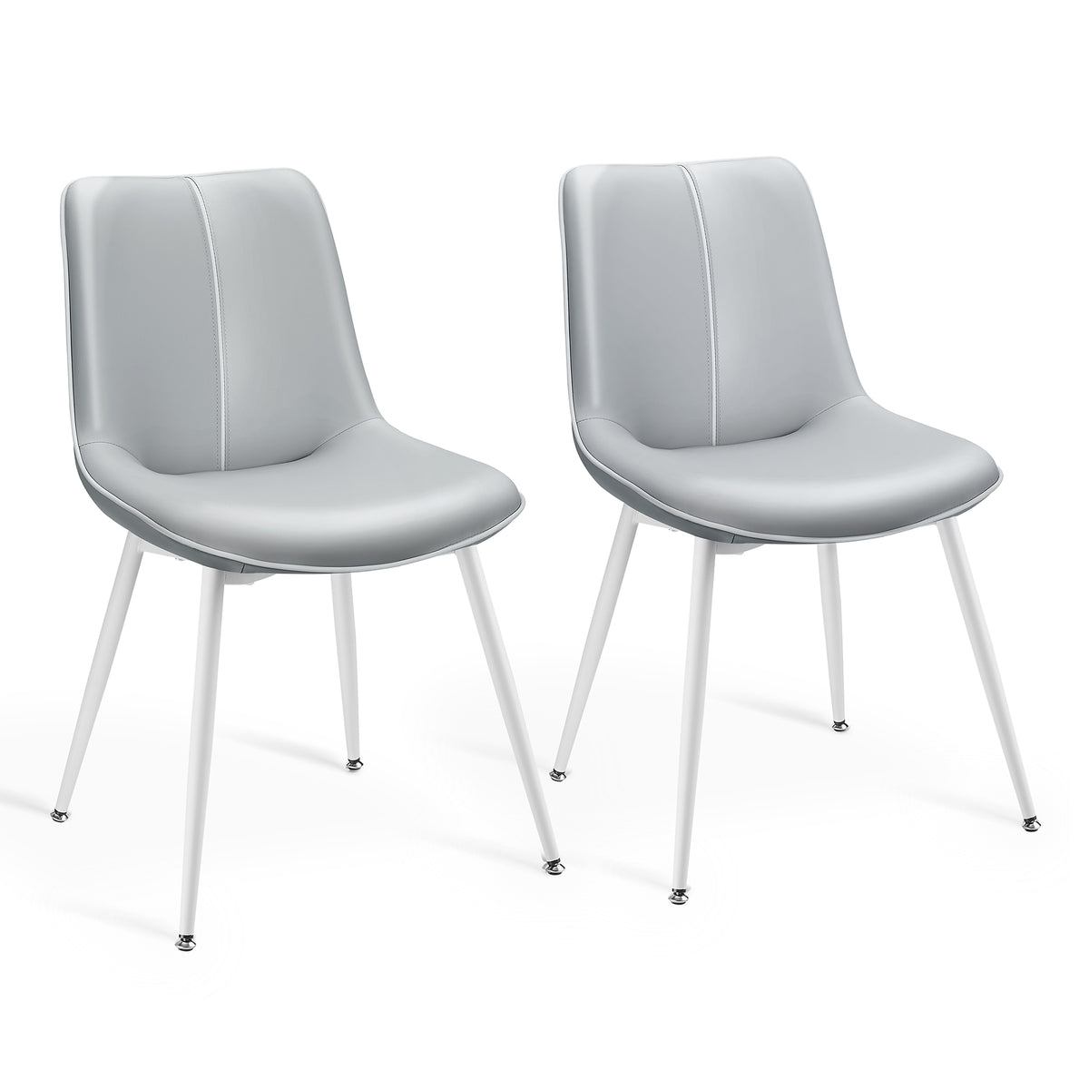 VASAGLE Dove Gray Dining Chairs, Set of 2