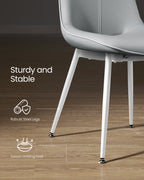 Dining chair steel legs and leveling feet