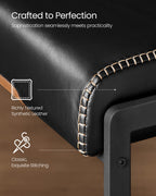 Padded counter stool seat and backrest detail