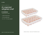 CLOQ product guide v2 — 2-Pack Stackable Egg Storage Containers with Lids, Clear, 18 Eggs per Container