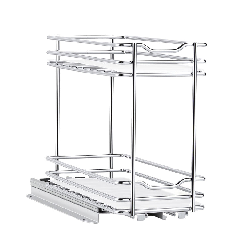 VEVOR 2-Tier Pull-Out Spice Rack, Silver, 4.33 Inch Wide