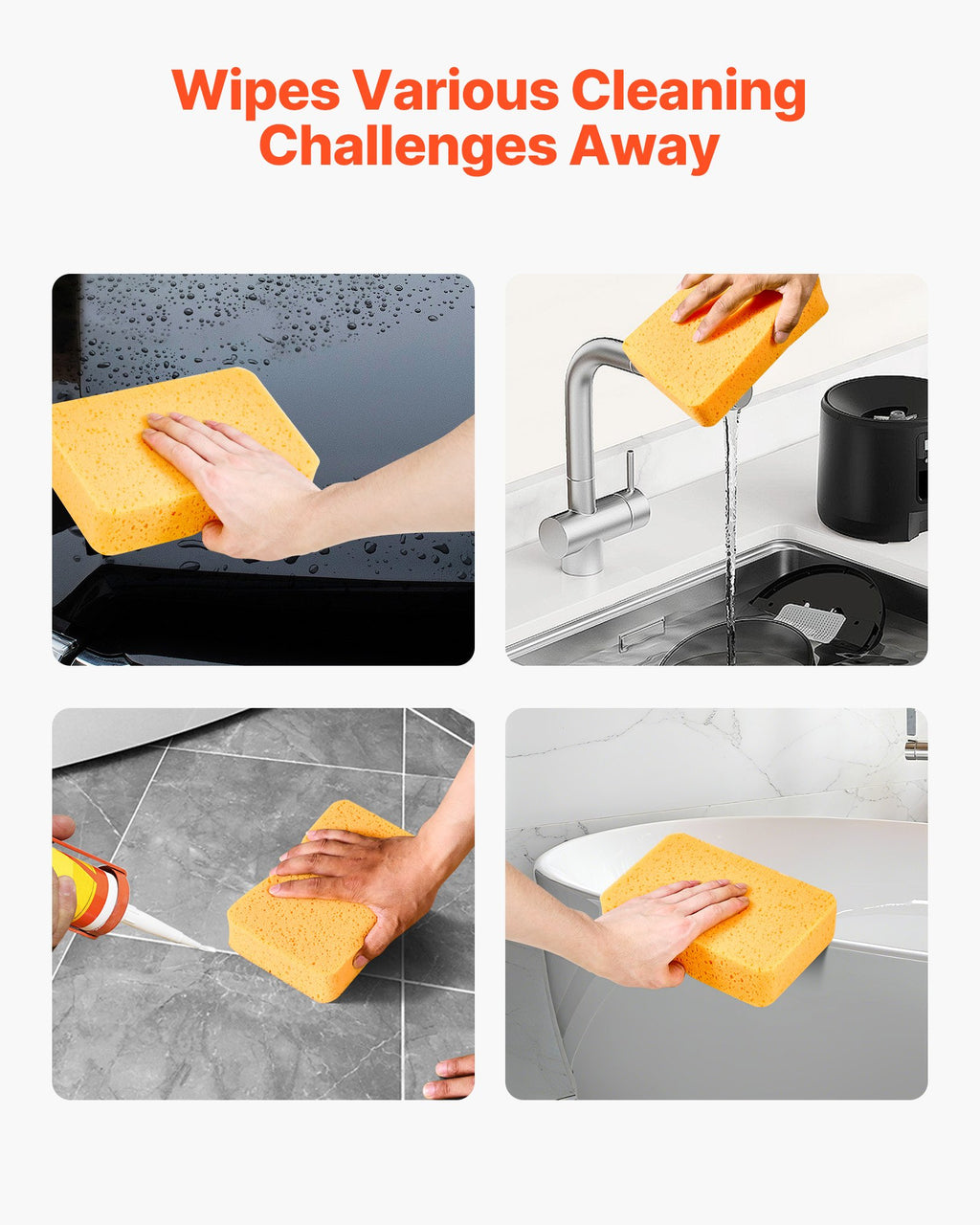 VEVOR Large Foam Cleaning Sponges, 6 Pack - product detail