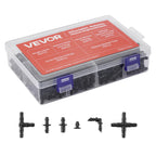 VEVOR Drip Irrigation Fittings Kit for 1/4 Inch Tubing, 300 Pieces