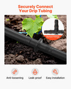 VEVOR Drip Irrigation Fittings Kit for 1/4 Inch Tubing, 300 Pieces - product detail